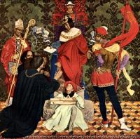 Frank Cadogan Cowper - John Cabot and his sons receive the charter from Henry VII to sail in search of new lands
